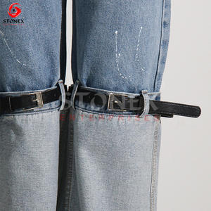 Venta al por mayor de alta calidad con estilo Casual Slim Fit Jeans Mujeres High Street High Rise Wide Leg Girls Denim Pants - Product Image 6