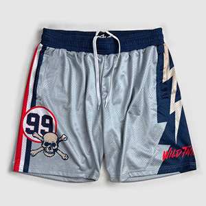 Short décontracté à séchage rapide personnalisé pour hommes High Street élastique mi polyester tricoté solide pour les jeunes de la ville les fans de plage nom personnalisé - Product Image 3