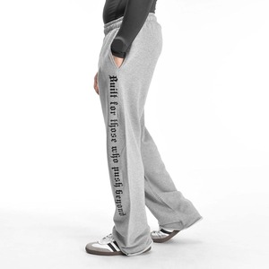 Large jambe droite évasée vierge surdimensionné 100% coton hommes Baggy poids lourd taille haute élastique Streetwear Jogging pantalon de survêtement - Product Image 3