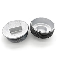 Raccord mâle en fonte malléable galvanisé DN25, filetage BS/NPT, spécial pour la lutte contre l'incendie et le CVC
