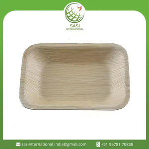 100% platos desechables de hoja de palma rectangular biodegradables naturales seguros para servir comida fría y caliente para fiestas bodas compromisos - Product Image 6