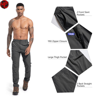 OEM Pantalon de travail cargo léger et décontracté pour hommes, séchage rapide, résistant à l'eau, pêche, voyage, escalade, extérieur, pantalon de randonnée extensible