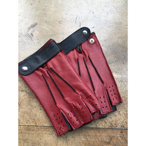 Guantes de Ciclismo de Medio Dedo para Hombre, Resistentes a los Golpes, Transpirables, para Bicicleta de Montaña, Deportivos, Unisex, de Cuero, de Pakistán - Product Image 2