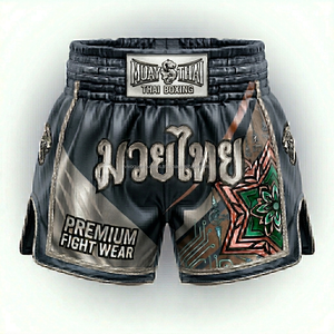 Custom Muay Thai Shorts OEM Sublimation Full Dye Satin <b>Polyester</b> MMA Kickboxing Gym Apparel Wholesale Supplier - Product Image 2