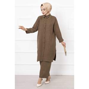 Ensemble 2 pièces en lin tenue longue double vison pour l'été tailles XS à 5XL coupe ample - Product Image 4