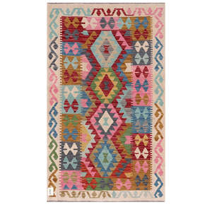 Alfombra Kilim de Maimana, Afganistán, 165 x 98 cm, Alfombras y Juegos de Alfombras - Product Image 1