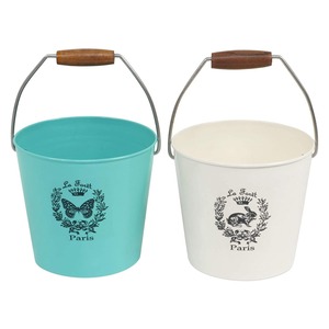 Pots de fleurs suspendus en métal Grand seau en fer en métal Porte-fleurs Jardinière/Jardinière de balcon - Product Image 2