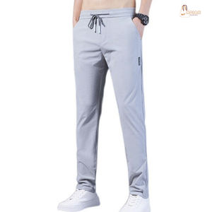 Summer New Arrival Ice Silk Plus Size Comfort Streetwear Casual Pants Trousers for Men - Product Image 1