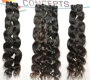 Vente en gros 100% Extensions de cheveux Remy non transformés Temple indien brut vierge naturel brillant couleur Bodywave faisceaux 1B Wave Curl perruques - Product Image 4