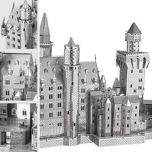 Piececool Château de Neuschwanstein (Argent) Souvenir Culturel <span class=keywords><strong>Nouveau</strong></span> Cadeau de Carrière Cadeau Esthétique Décoration de Chambre Insta-worthy Cadeau pour Artisans - Product Image 4