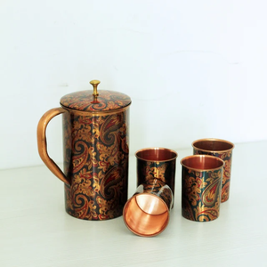 Pichet à eau en métal élégant et écologique avec couvercle pour cuisine à domicile fêtes mariages hôtels et restaurants vaisselle - Product Image 6