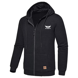 Custom Men's Stylish Design Zip-Up Sweatshirt Jacket Comfortable Lightweight Hoodie for Puff Print Fashionable 100% Cotton - Product Image 1