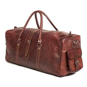 New Stylish Large Canvas Genuine Leather Duffle Bag with Reinforced Handles Sport Mesh for All Your Travel Needs - Product Image 2