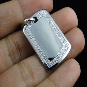 Estilo único S925 plata Moissanite Diamante tachonado nuevo rectángulo forma fiesta desgaste colgante para hombres mujeres - Product Image 2