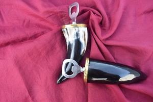 Abridor de Botellas Vintage con Mango de Cuerno de Búfalo, Herramienta de Cocina Única Hecha a Mano, Sacacorchos y Abridores, Regalo de Inauguración de Casa - Product Image 2