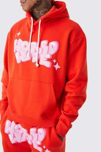 Coton personnalisé-Graphique lourd vieilli Patch coupe et coudre-Streetwear vintage lavé à l'acide Sun-Fade Hoodie - Product Image 6