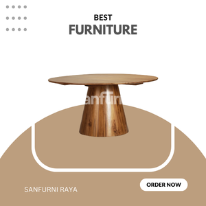 Round Dining <b>Table</b> Modern Simple Style Home Furniture Wholesale Price Furniture for Indoor and Outdoor Direct Factory - Product Image 4