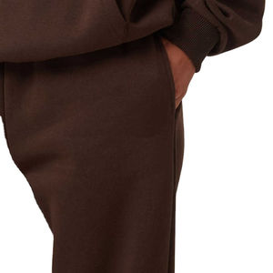 Survêtement pour femmes en coton épais deux pièces vierge Jogging Costume uni surdimensionné Pull à capuche Ensemble survêtement personnalisé pour femmes - Product Image 6