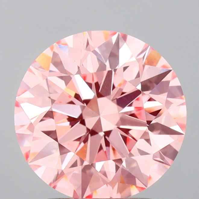 Graceful Loose lab grown Stone Fancy Vivid Pink 2.57 carat Elegant Diamond with VS1 clarity