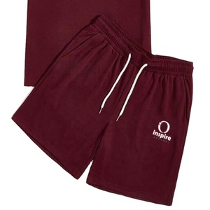 Inspire Apparel, ropa deportiva de verano con logotipo personalizado para hombre, Conjunto de camiseta y pantalones cortos informales de algodón para correr para hombre - Product Image 2
