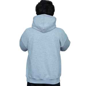 400g 100% coton pull à capuche pour hommes lourd polaire Streetwear Logo personnalisé broderie décontracté mode gris sweat - Product Image 3