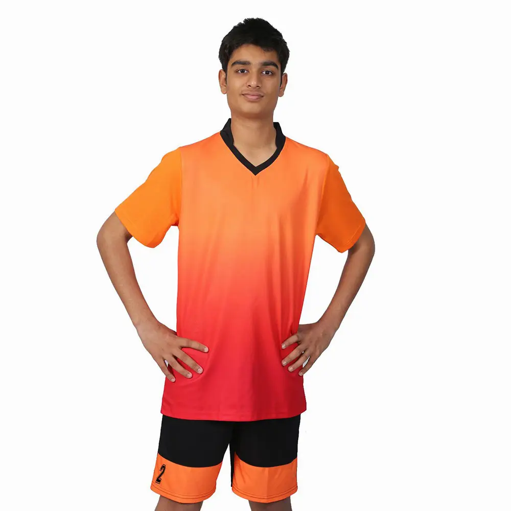 Оптовая продажа, Футбольная форма для мальчиков из полиэстера, дышащие комплекты футбольной формы большого размера
