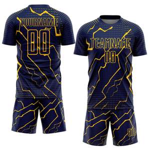 Sportwear Soccer Wear Set 100$ Polyester Breathable Custom Deign <b>Heat</b> Transfer Print Soccer Jersey & Shorts Set at Wholesale - Product Image 1