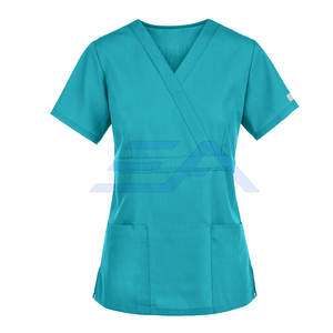 Último Diseño en Blusas Cruzadas para Mujer, Blusas Médicas Ligeras, Cómodas, de Alta Calidad y Personalizables, Más Vendidas - Product Image 1