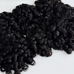 Extensiones de Cabello Humano Ondulado Premium de Camboya, Proveedor de Cabello Virgen, Color Natural, Textura Suave - Product Image 1