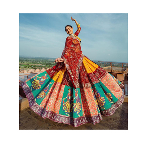 Présentation du nouveau Designer Butter Silk Lehenga Choli with Real Mirror Work from Indian Genuine Wholesaler - Product Image 1