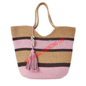 Bền vững handmade Tote với cái nhìn sang trọng Womens đay túi xách cho sinh thái thân thiện với phụ nữ người yêu phong cách thiết kế thực tế - Product Image 1
