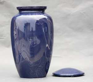 Belles urnes de crémation bleu océan pour animaux de compagnie humains urne pour adulte grand mémorial personnalisé pour les cendres - Product Image 6