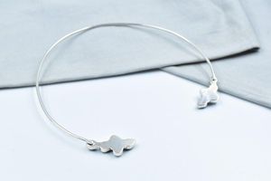 Handmade White Buffalo Choker <b>Necklace</b> in Sterling Silver <b>Boho</b> Style Jewelry - Product Image 3