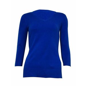 Cardigan da Donna Karen Scott XS con Scollo a V, Blu Navy in Ciniglia con Decorazione Applicata, Traspirante e alla Moda per l'Inverno - Product Image 1