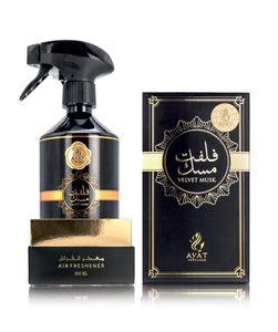 Velvet Musk 500มล. เครื่องฟอกอากาศโดย Ayat น้ำหอมบ้านและภายในรถสเปรย์เพิ่มความสดชื่นในห้องพักได้รับการรับรองฮาลาลมีกลิ่นหอมหมอก - Product Image 1