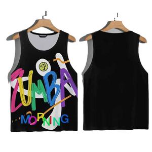 Camiseta sin mangas de ocio de verano divertida para hombre, divertida Camiseta de punto informal sin mangas con cuello redondo transpirable de secado rápido con estampado de letras 3D - Product Image 1