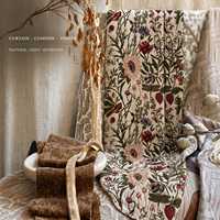 Tissu Jacquard Européen Classique en Gros, Motif Damassé à Fil Doré, Personnalisable, Faible MOQ