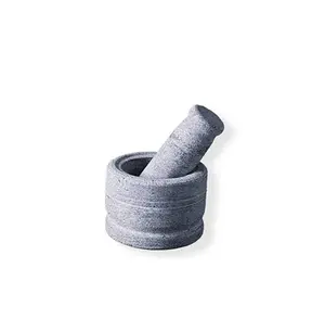 Customized high quality natural handmade Grey marble pestle and mortar Pill Crusher Daily ware item cheap price