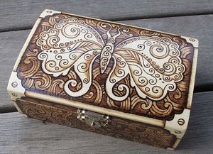 DABBA DESGIAN BOIS NATUREL Boîte à épices de table en bois imprimée de qualité supérieure avec compartiments séparés pour épices et - Product Image 6