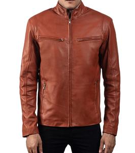 Chaqueta de Cuero Genuino de Alta Calidad para Hombre, Estilo Motero, Superventas, Talla XL, Hecha a Medida, Chaqueta de Invierno al por Mayor para Hombre - Product Image 1