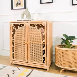 Armoire en bois d'osier Armoires de rangement en rotin faites à la main Vente directe au coût le plus bas du fabricant du Vietnam - Product Image 2