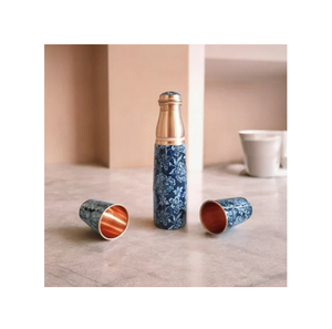 Las botellas de agua impresas de cobre sólido Ayurveda benefician la botella de agua de cobre puro comprar de un fabricante indio - Product Image 3