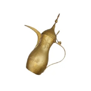 Bouilloire à café Dallah arabe de luxe finition or et argent Pot de thé traditionnel en métal parfait pour l'hospitalité et les cadeaux - Product Image 6