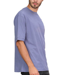 เสื้อยืดคอกลมโอเวอร์ไซส์สำหรับผู้ชาย สวมใส่สบาย ทรงหลวม ผ้าฝ้าย 100% แห้งเร็ว ระบายอากาศได้ดี สไตล์ลำลองทันสมัย - Product Image 3