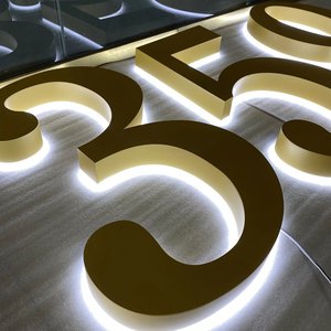 3D backlit Led kênh thư ký ánh sáng tùy chỉnh Bảng chữ cái LED kênh thư cho trong nhà/ngoài trời sử dụng - Product Image 3