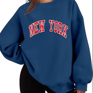 Sudadera Beige Básica Extra Grande para Mujer, 100% Algodón, Ropa Urbana, Calidad Premium, Producto OEM 2026 - Product Image 1