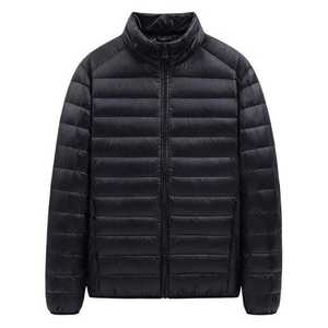 2025 Winter Puffer Jackets with Custom Logo Wholesale <b>Black</b> Polyester/Cotton Jackets Stonewashed Embroidered Digital Printing - Product Image 1