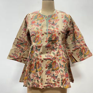 Camisetas de Tirantes de Algodón para Mujer |   Ropa Suave para Uso Diario |   Top Corto Estilo Bohemio Indio con Estampado Floral |   Regalo ligero con logotipo frontal - Product Image 1