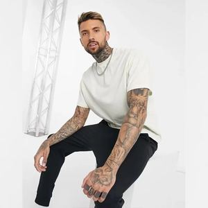 High Quality 100% Cotton O-Neck Basic <b>T</b>-<b>Shirt</b> for Men Summer New 230Gsm <b>White</b> Solid Oversized Casual Classically Styled - Product Image 3