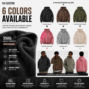 350G Heavy Weight Vintage Tie Dye Hoodie 80% Cotton Oversized Sweatshirt <b>Pullover</b> Streetwear Hoodie OEM ODM Manufacturer - Product Image 2